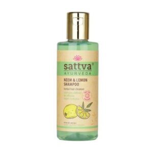 Sattva delikatny szampon do włosów Neem i Cytryna, reguluje sebum - 210ml
