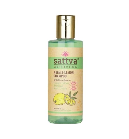 Sattva delikatny szampon do włosów Neem i Cytryna, reguluje sebum - 210ml