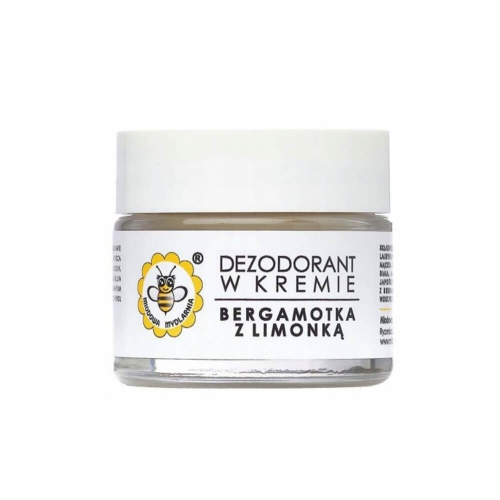 Miodowa Mydlarnia naturalny dezodorant w kremie Bergamotka z Limonką 55g/20g