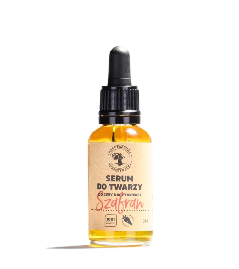 Manufaktura Bursztynnika serum do twarzy z szafranem do cery naczynkowej 30ml